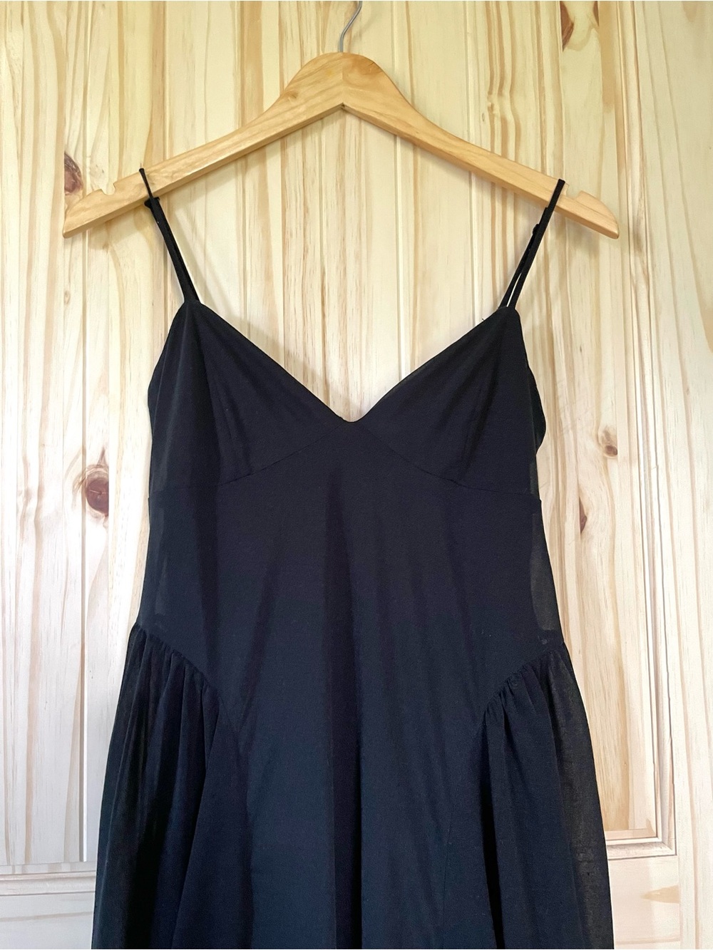 Future Collective Black Flutter Hem Maxi Dress Sz Small - Picture 8 of 11
